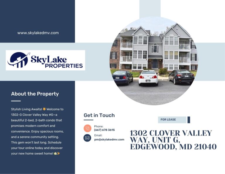 1302 Clover Valley Way, Unit G, Edgewood, MD 21040 - For Lease